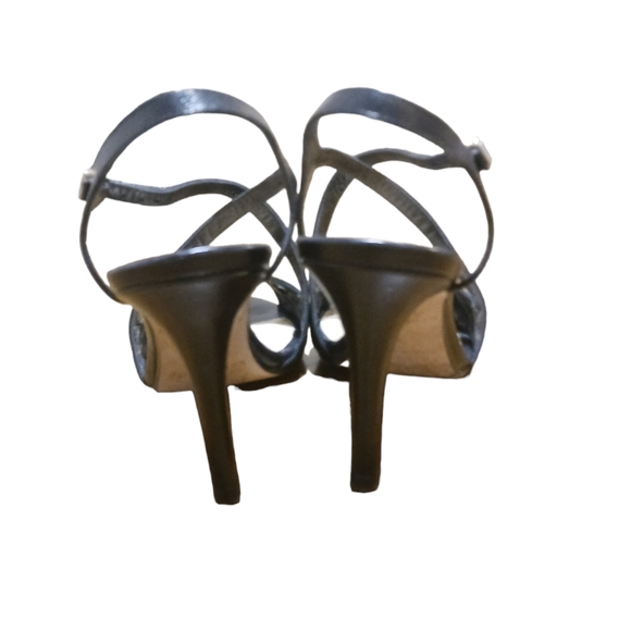 Kate Spade Black Patent Leather Strappy Heels Sandals - Picture 7 of 10